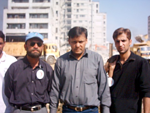 In front of Margalla Towers in Islamabad