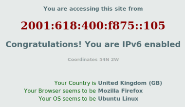 IPv6 screenshot