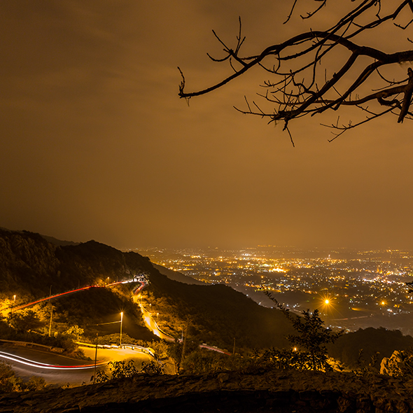 Margalla Hills Islamabad night